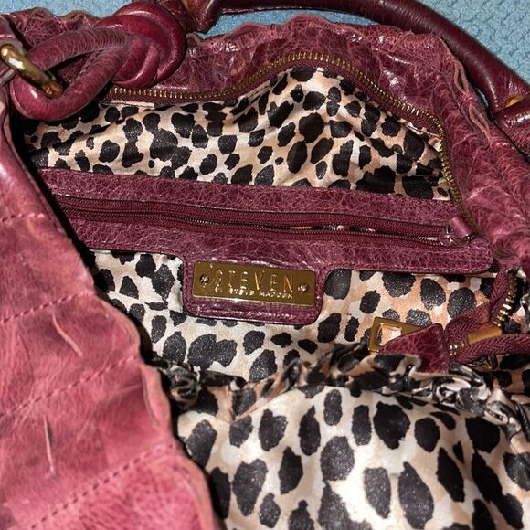 Steven by Steve Madden purse! Deep cranberry! 12”length! 21”wide - Picture 4 of 5